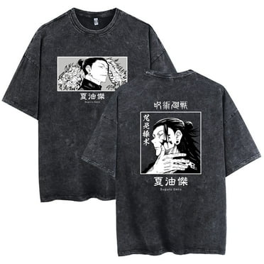 Fosskos Fushiguro Toji cotton T-shirt anime street hip-hop short-sleeved pattern summer unisex clothing