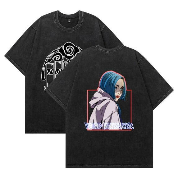 Fosskos WIND BREAKER Anime Washed Short Sleeveless Summer Sweatshirts Unisex Clothes T-shirts Men Women