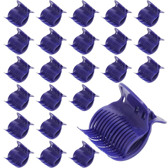Fostbeen 24 Hot Roller Clips for Hair Curler Claw Clip Replacement Hair Section Styling for Women Girls Purple