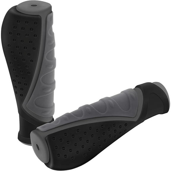 Fostbeen Antislip Bicycle Handlebars Grips Protector For Bicycle/ Mountain Bike/ Road Bike/ Folding Bike (Black+Grey)