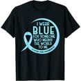 thumbnail image 1 of Foster Care Awareness Blue Ribbon I Wear Blue For Someone T-Shirt, 1 of 3