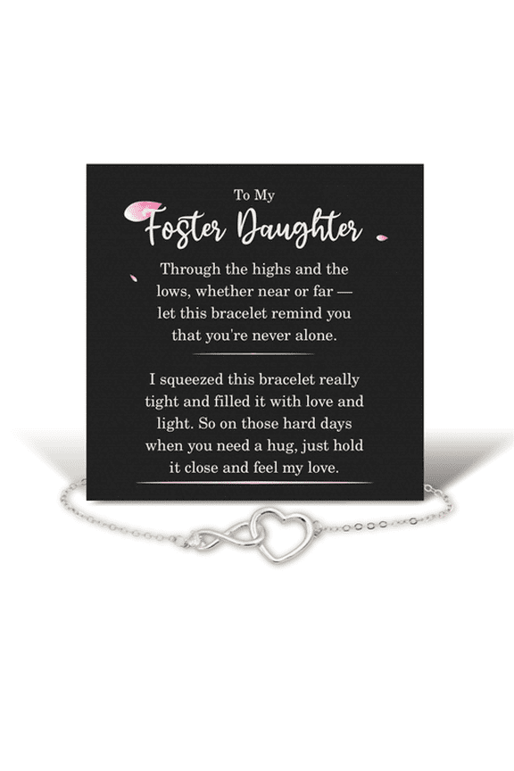 Foster Daughter Bracelet  Infinity Heart Bracelet with Message Card