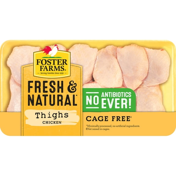 Foster Farms Fresh & Natural Chicken Thigh Value Pack, 4.75-5.25 lb