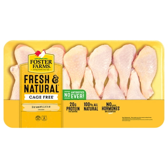 Foster Farms Fresh & Natural Cage Free Drumsticks Value pack, 4.25-4.75 lb