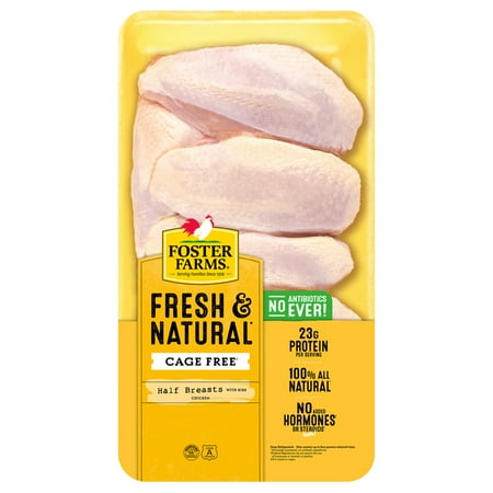 Foster Farms Fresh & Natural Half Chicken Breasts Value Pack