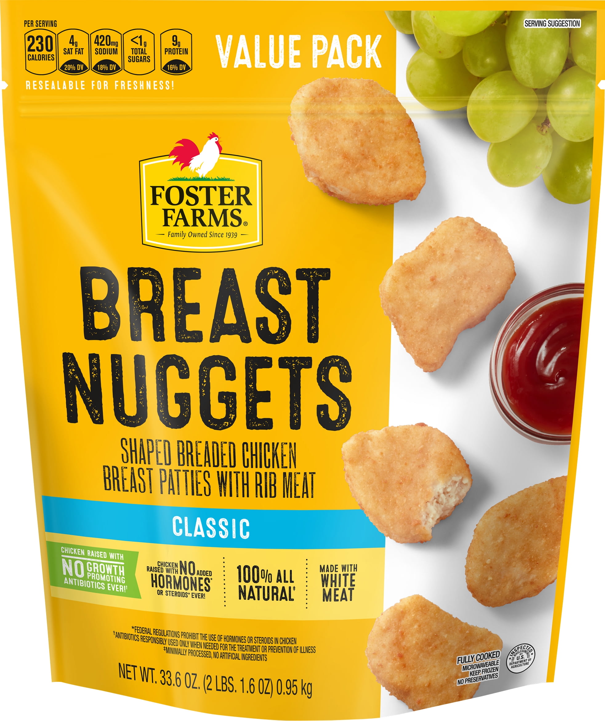 Foster Farms Fully Cooked Chicken Nuggets Value Pack (White Meat