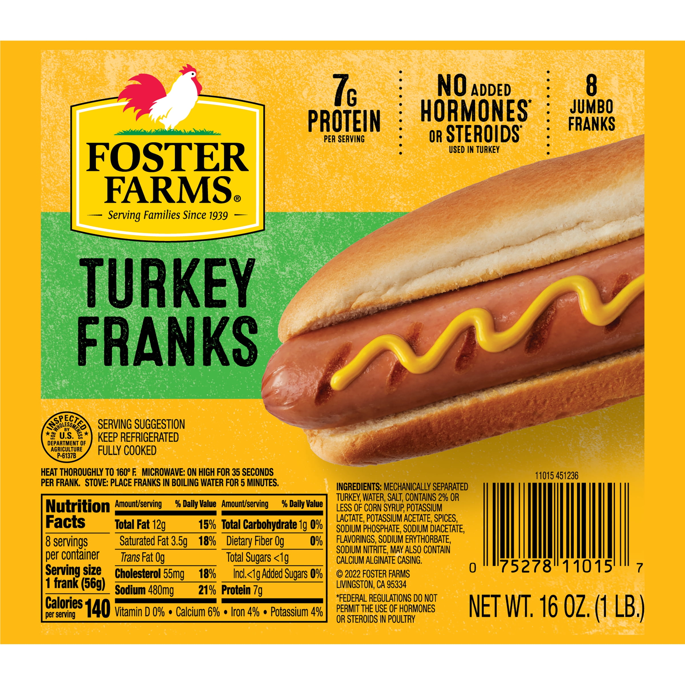 Turkey Franks - 16 oz. - Products - Foster Farms