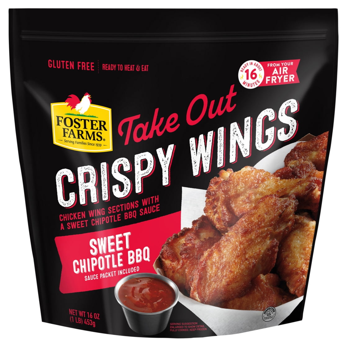 Foster Farms Sweet Chipotle Take Out Crispy Chicken Wings, 16 oz