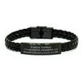 thumbnail image 1 of Foster Father Appreciation Gifts, I am grateful, thankful, and blessed, Thank You Braided Leather Bracelet for Foster Father, Birthday Inspiration Gifts for Foster Father, 1 of 4