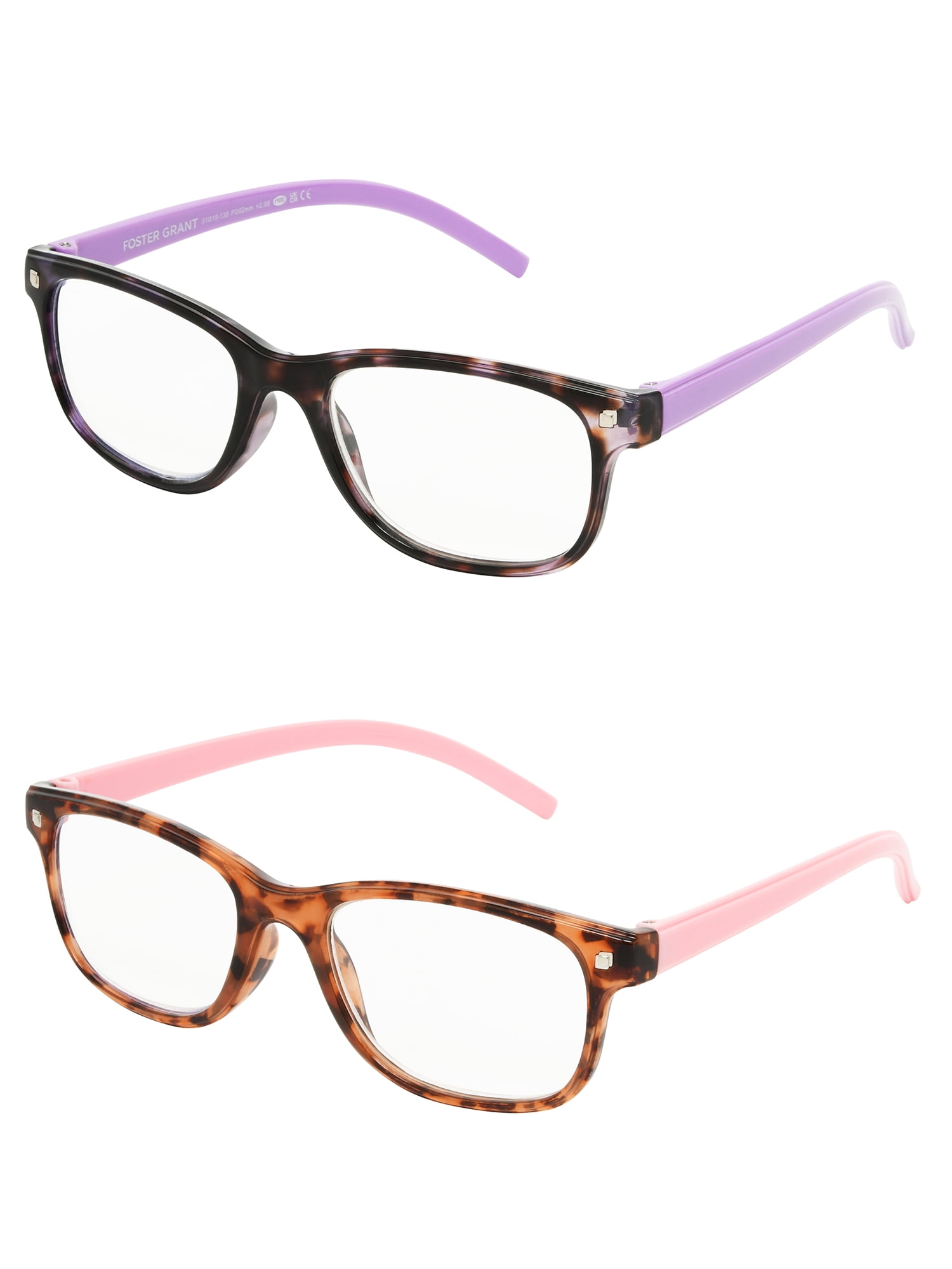 Foster Grant Purple Square Reading Glasses - Walmart.com