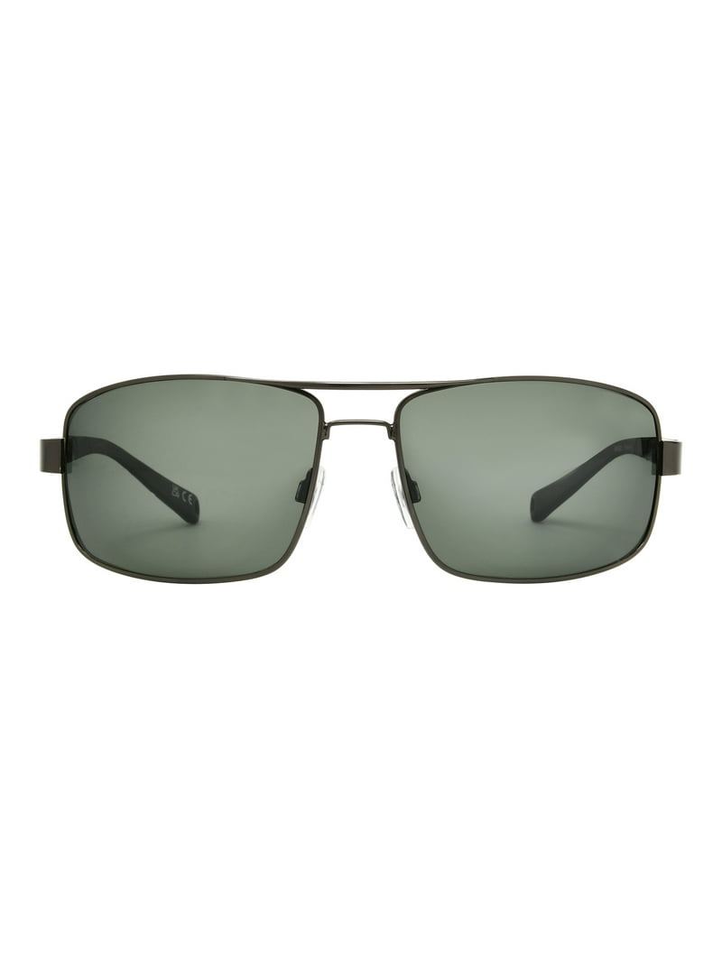 Foster Grant® All Terrain® Black Rectangular Men's Sunglasses