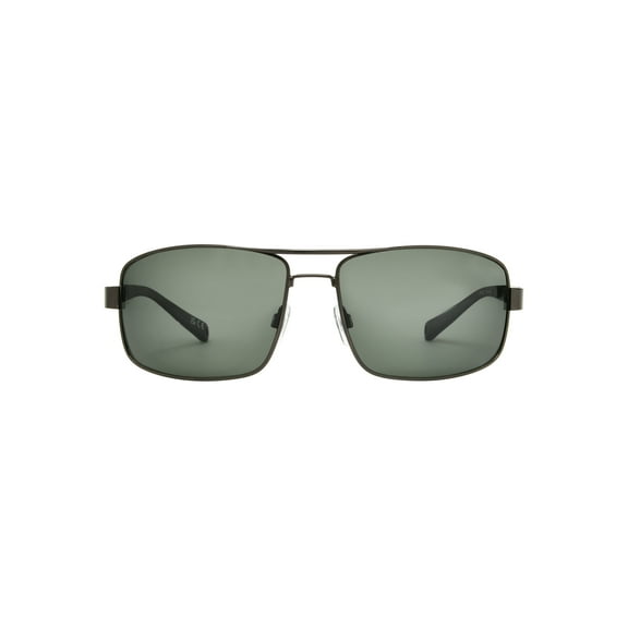 Foster Grant All Terrain Black Rectangular Men's Sunglasses