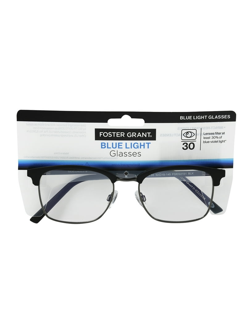Foster Grant Blue Light Glasses Unisex Square Blue Light Filtering