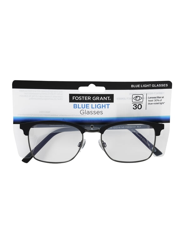 Foster Grant Blue Light Square Fashion Glasses
