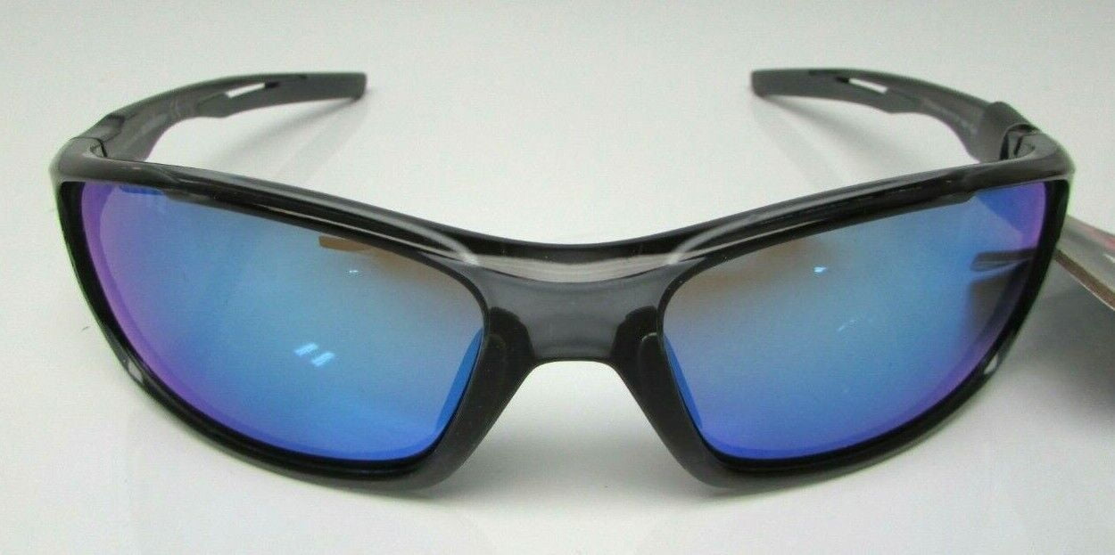 Foster Grant IronMan IF 1804 XGRY MIR Black Frame Blue Mirrored Lens