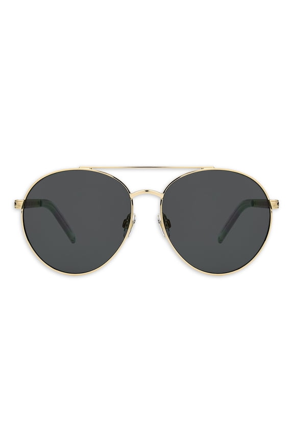 Ladies Round Gold Sunglasses