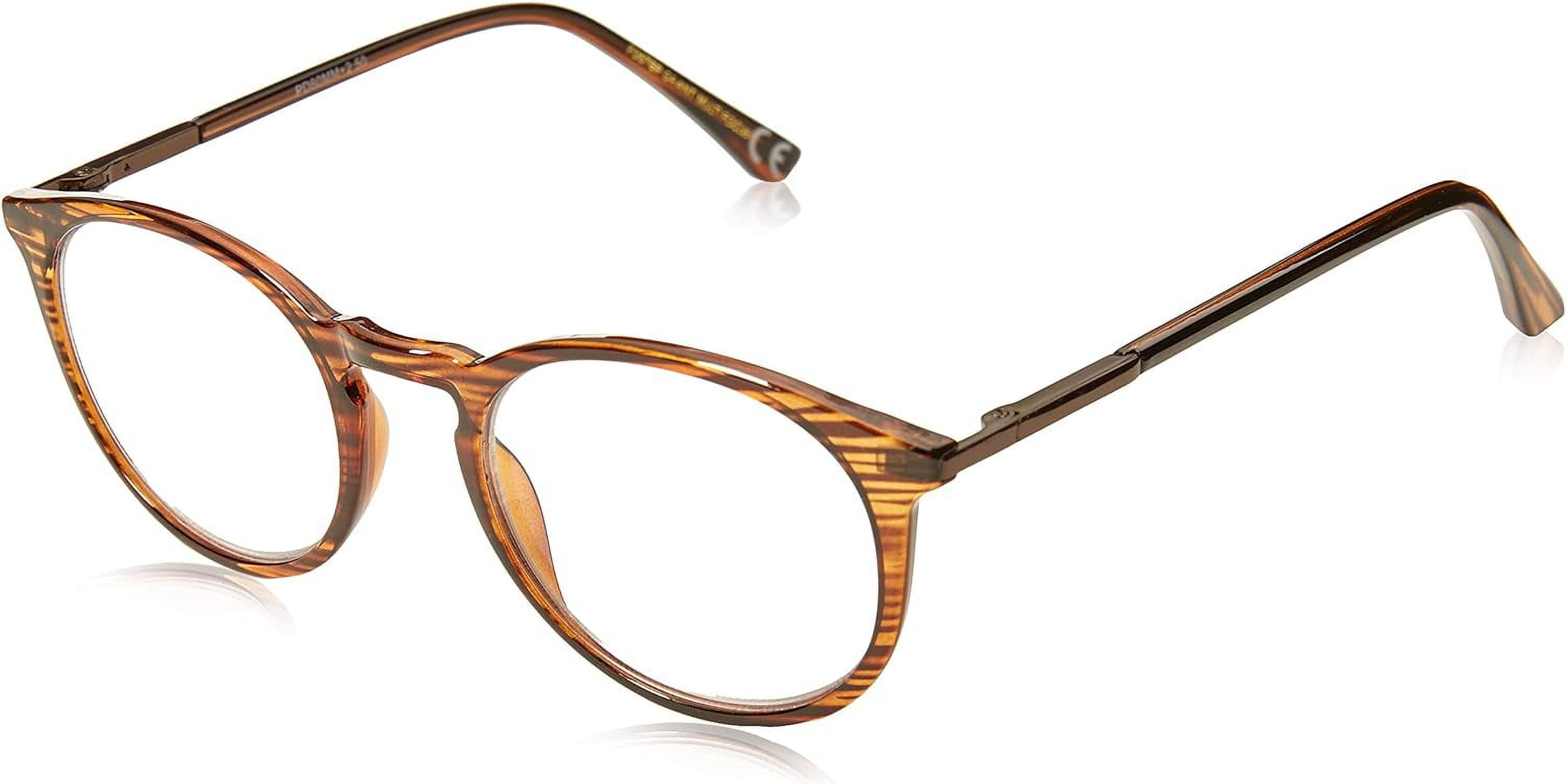 Foster Grant Mckay Multifocus Reading Glasses Brown/Transparent 2.75 x