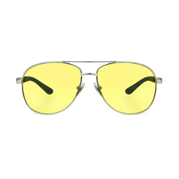 Foster Grant Men's Aviator Sport Sunglasses Silver