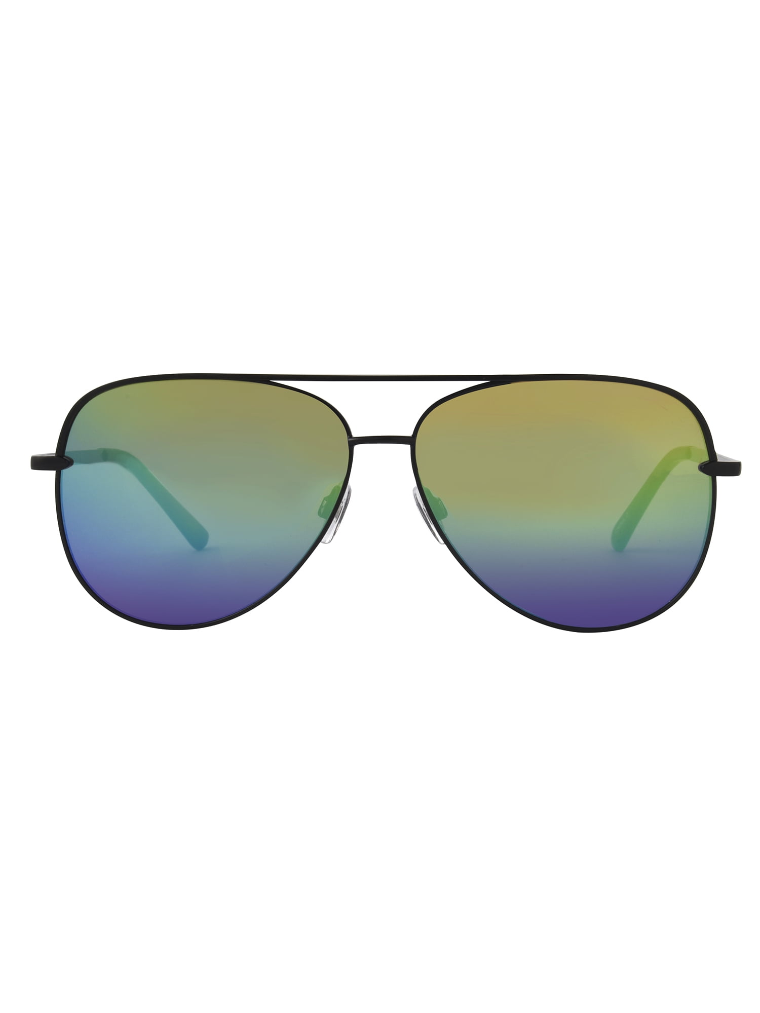 Foster Grant Men's Cali Blue Aviator Sunglasses, Black Multi-Color ...