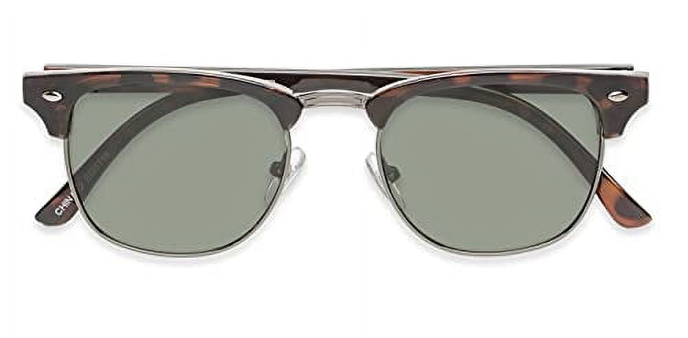 Foster Grant Men s Club Master Warren Semi Rimless Polarized Sunglasses Tortoise Brown