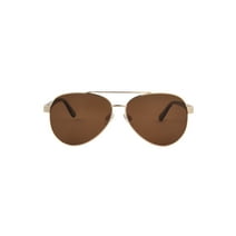 Foster Grant Men's Premium Polarized Aviator Fashion Sunglasses, Gold