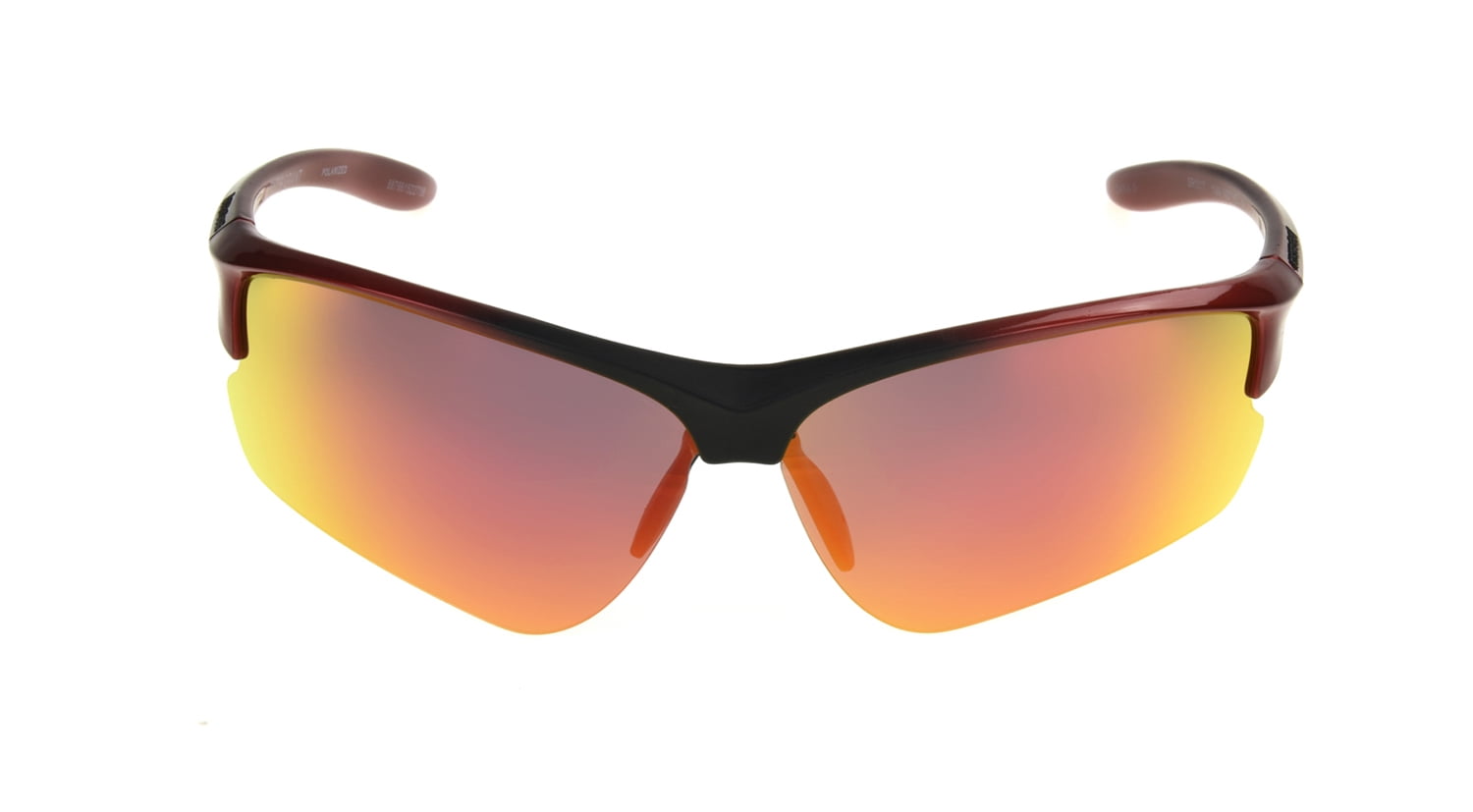 Foster Grant Men's Red Polarized Mirrored Blade Sunglasses LL08