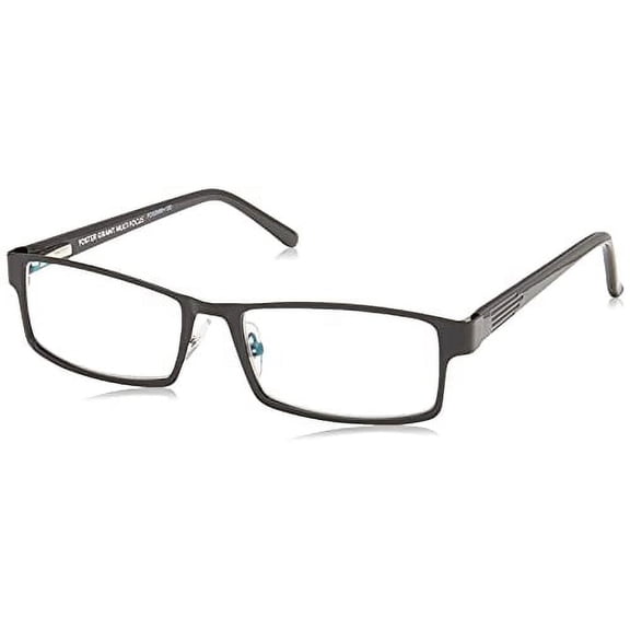 Foster Grant Men's Sawyer Multifocus Reading Glasses Black/Transparent 2.5 x
