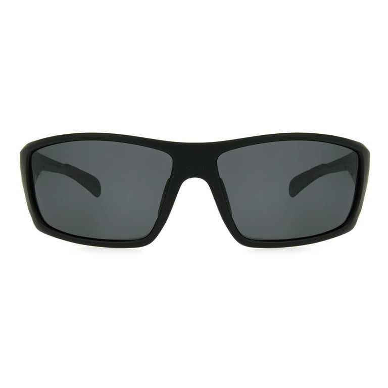 Foster Grant Men's Wrap Fashion Sunglasses Black 
