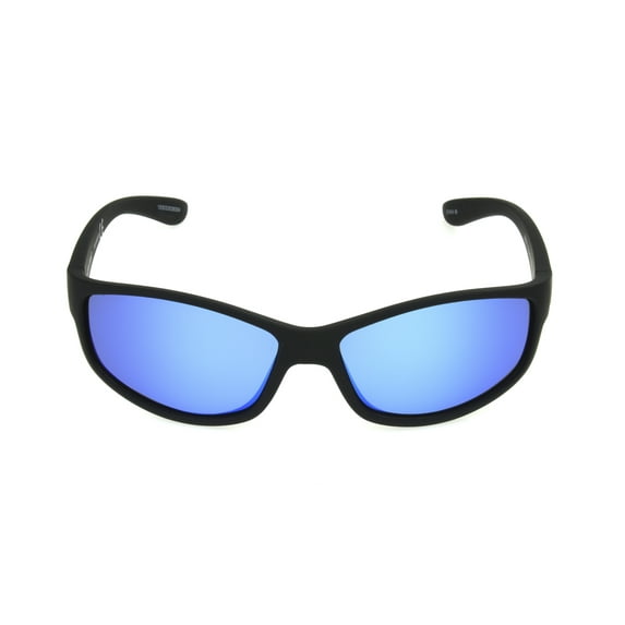 Foster Grant Men's Wrap Sport Sunglasses, Black Blue