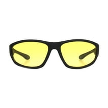 Foster Grant Men's Wrap Sport Sunglasses, Black Yellow