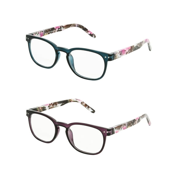 Foster Grant 2-Pack Purple Round Reading Glasses