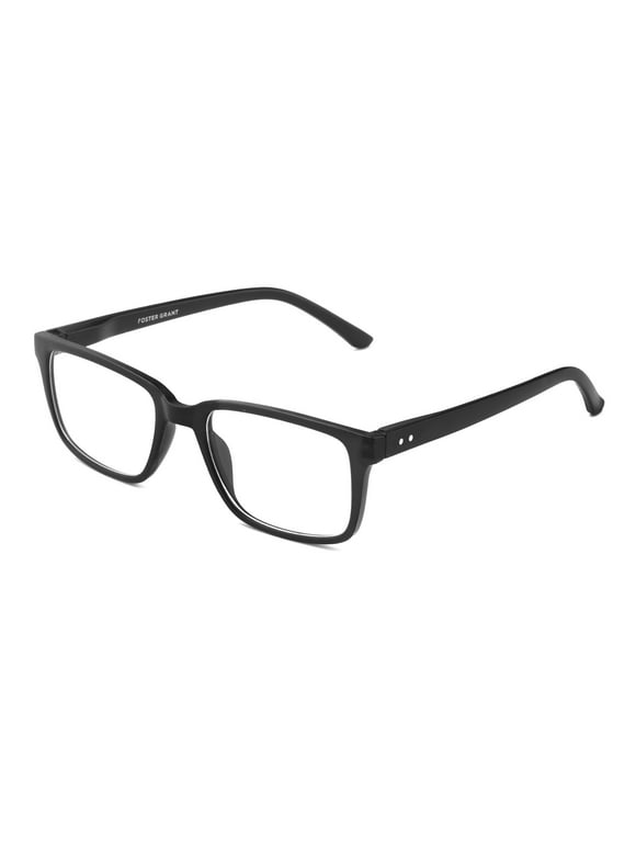 Foster Grant Rectangle Blue Light Reader Eyeglass Black 2.50 Diopter