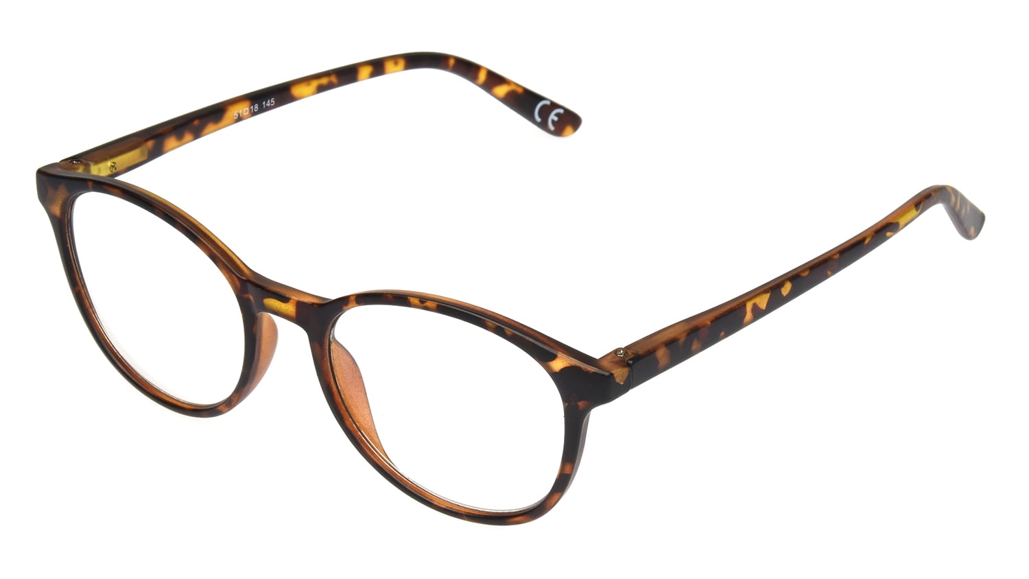 Foster Grant Round Blue Light Reader Eyeglass Tort 2.50 Diopter