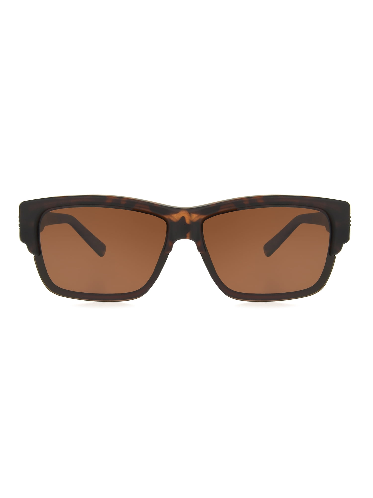 Foster Grant® Solar Shield® Black Rectangle Fitsover Unisex Sunglasses