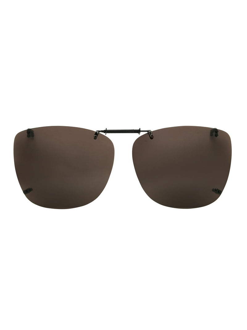 Foster Grant® Solar Shield® Clip Ons Rectangle Unisex Sunglasses