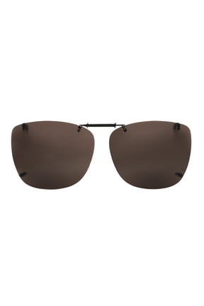 Foster Grant Solar Shield Clip Ons Rectangle Unisex Sunglasses