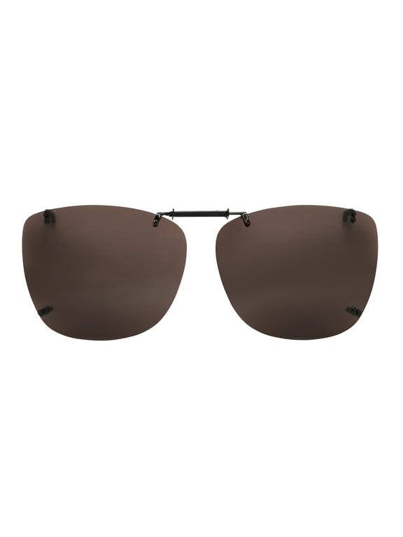 Foster Grant Solar Shield Clip Ons Rectangle Unisex Sunglasses
