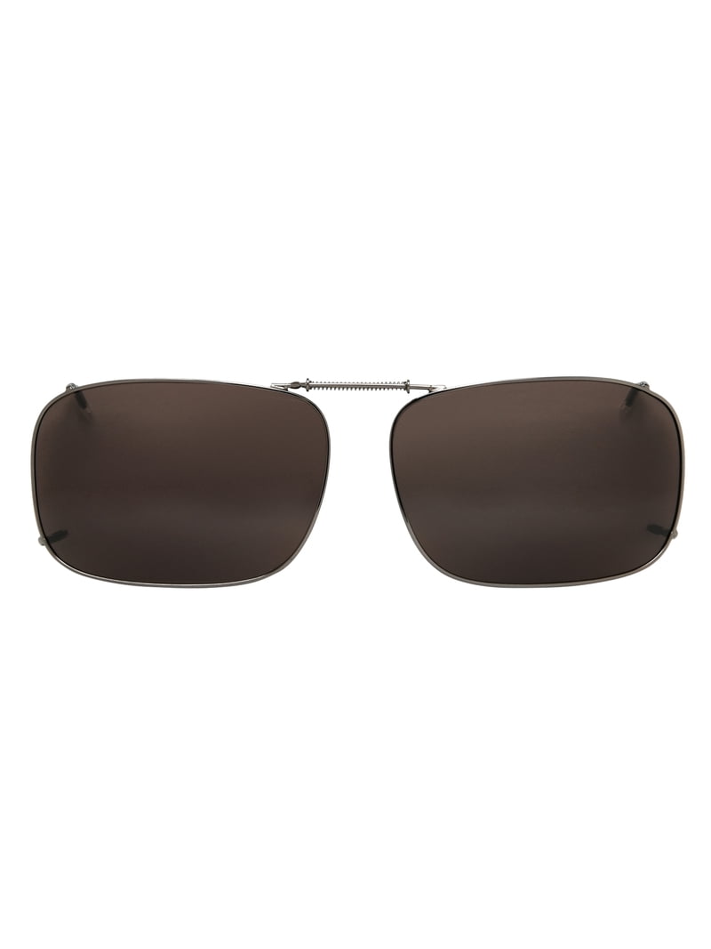 Foster Grant® Solar Shield® Clip Ons Rectangle Unisex Sunglasses