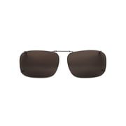 Foster Grant  Solar Shield  Clip Ons Rectangle Unisex Sunglasses