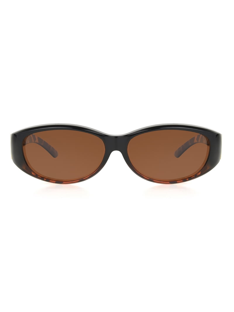 Foster Grant® Solar Shield® Tortoiseshell Oval Fitsover Women's