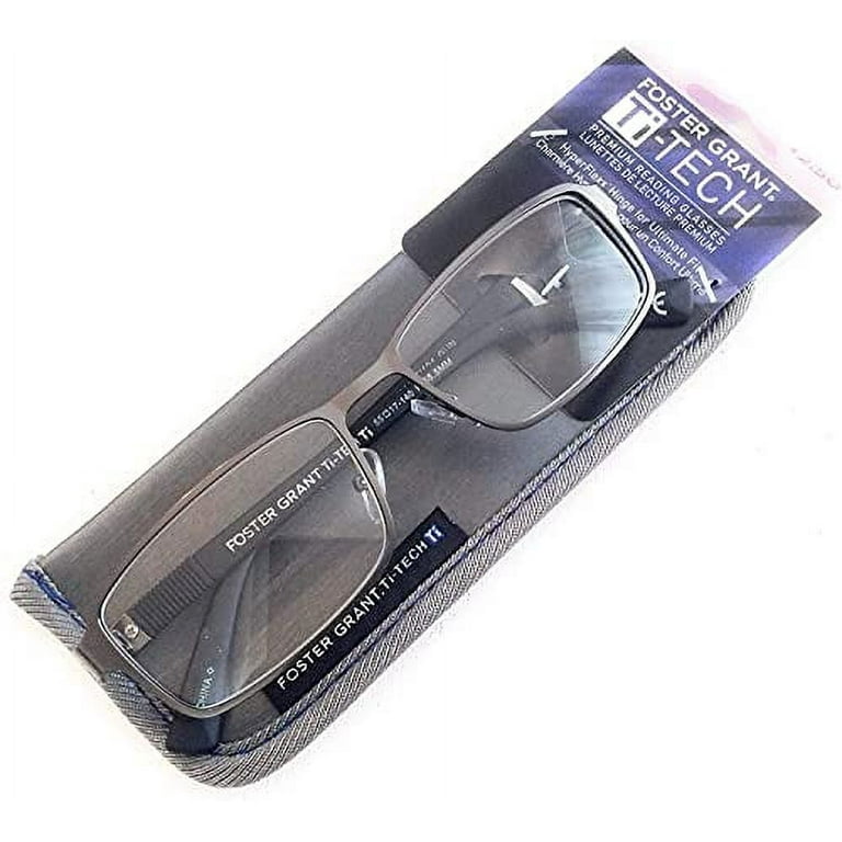Foster Grant Ti 100 TI Tech Reading Glasses Gun Metal HSA/FSA