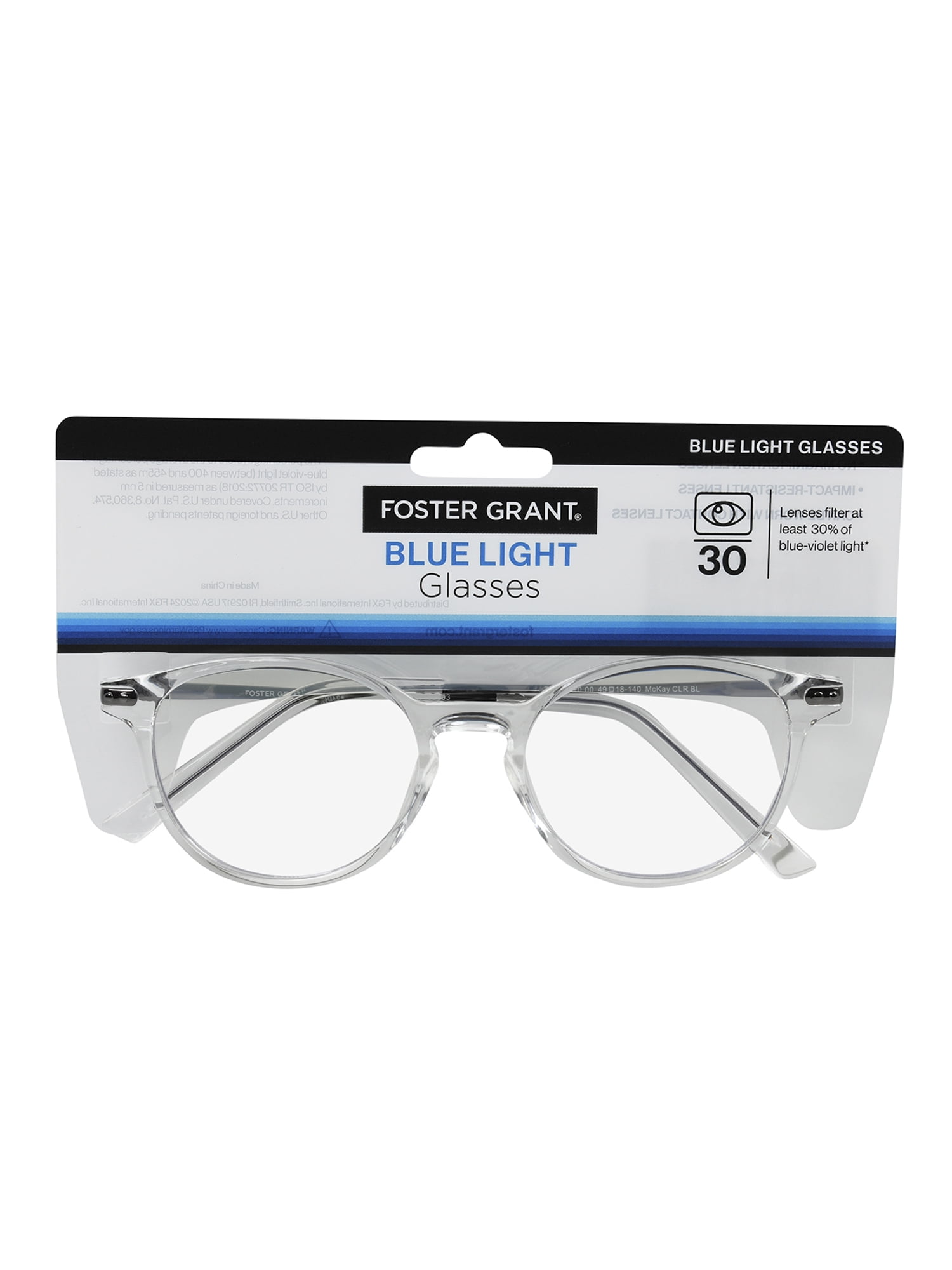 Foster Grant Blue Light Square Crystal Sunglasses - Walmart.com