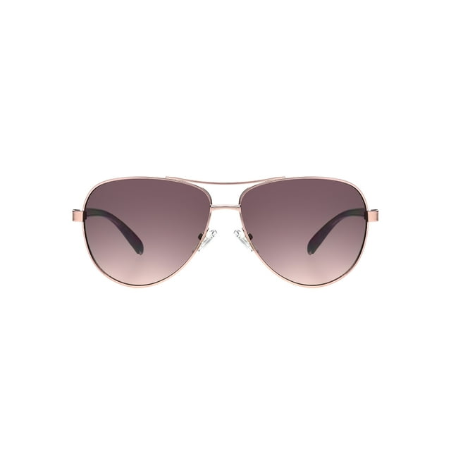 Foster Grant Women's Aviator Rose Gold Adult Sunglasses