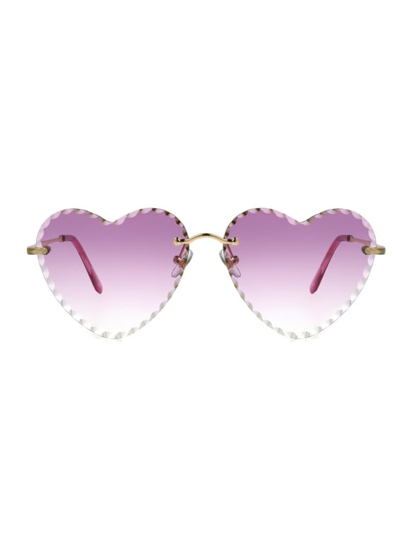 Foster Grant Women's Heart-Shaped Fashion Sunglasses Rose Gold