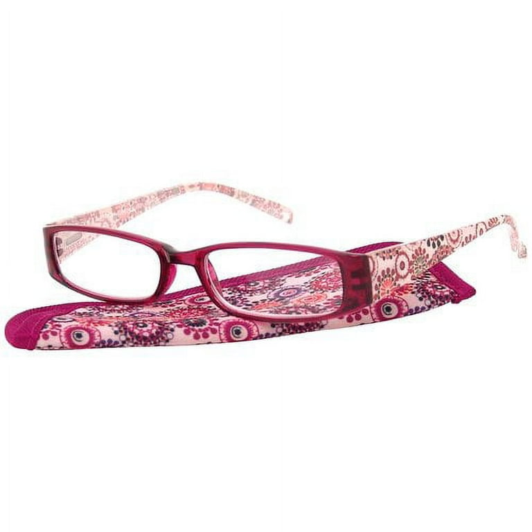 Foster Grant Women’s Plastic Reading Glasses, Gwen Magenta