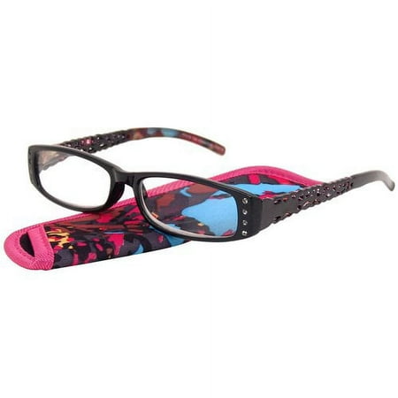 Foster Grant Women's Plastic Reading Glasses, Maya Pink