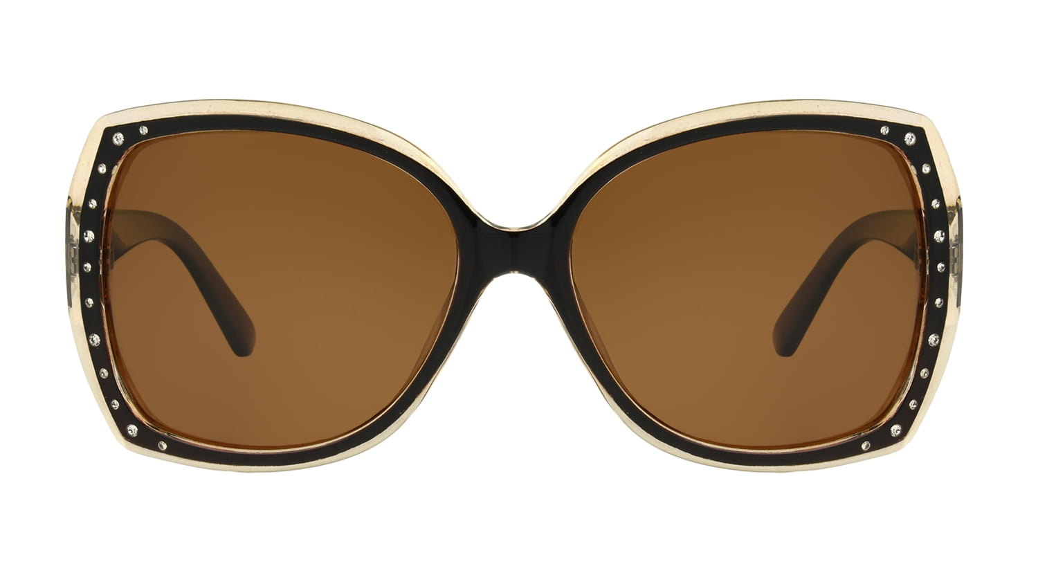 Foster Grant Women's Polarized Butterfly Sunglasses, Black