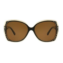 Foster Grant Women's Polarized Butterfly Sunglasses, Black