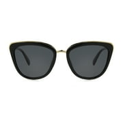 Foster Grant Women's Polarized Cat Eye Sunglasses, Black