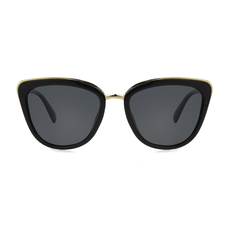 Foster Grant Women's Polarized Cat Eye Black Sunglasses photo 1